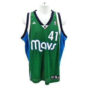 Vintage Adidas Dirk Nowitzki Dallas Mavericks Mens Large Jersey NBA Authentics